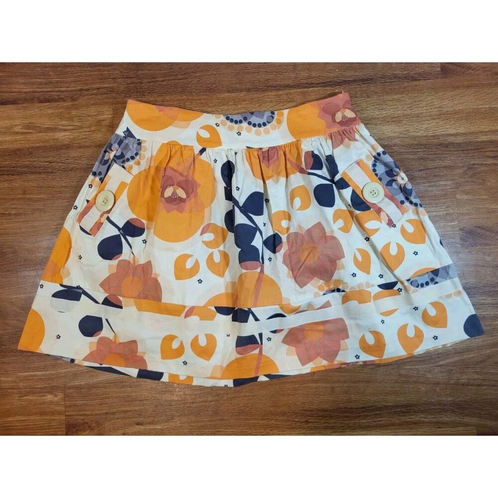 Y2K Necessary Objects Floral A Line Skirt Size Large